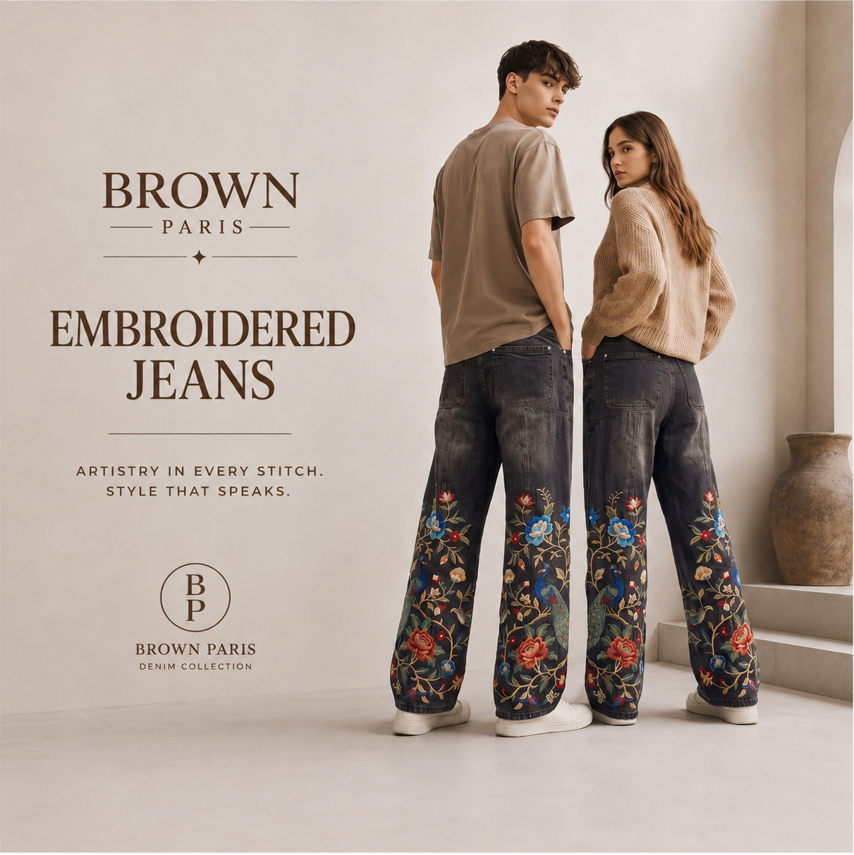 Embroidered Jeans